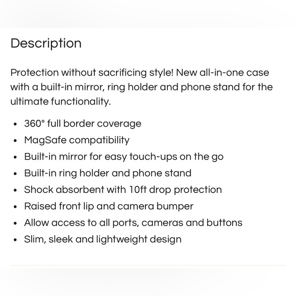 LuxyLemon Black Wavy Mirror MagSafe IPhone 14 Pro Max Case. - Picture 6 of 6